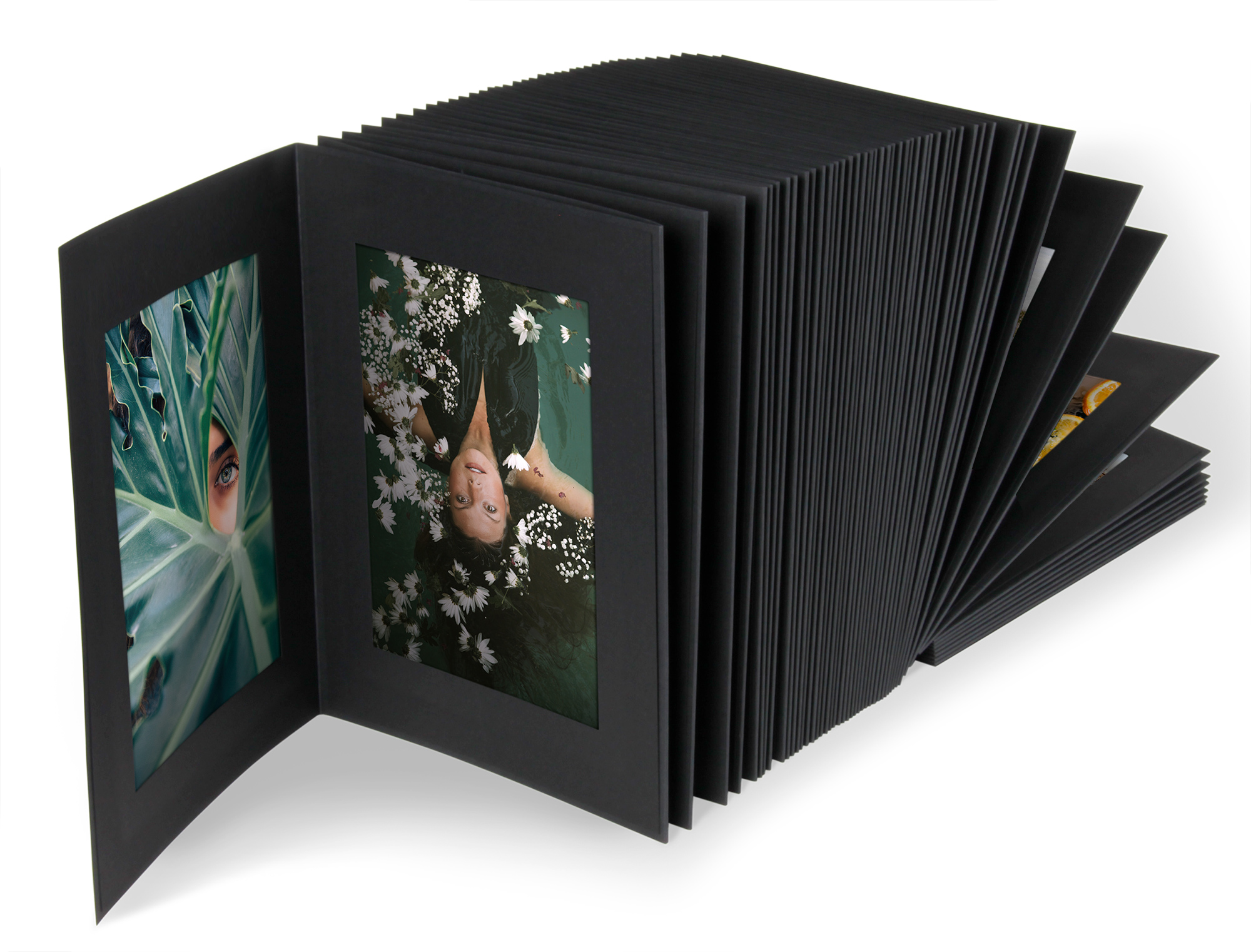 SL-201538-R Endlosleporello Leinen Schwarz / Leinen Schwarz blanko für Bilder 10 x 15 cm (14,6 x 19,4 cm) Endlosleporello Leinen Schwarz / Leinen Schwarz blanko für Bilder 10 x 15 cm (14,6 x 19,4 cm)