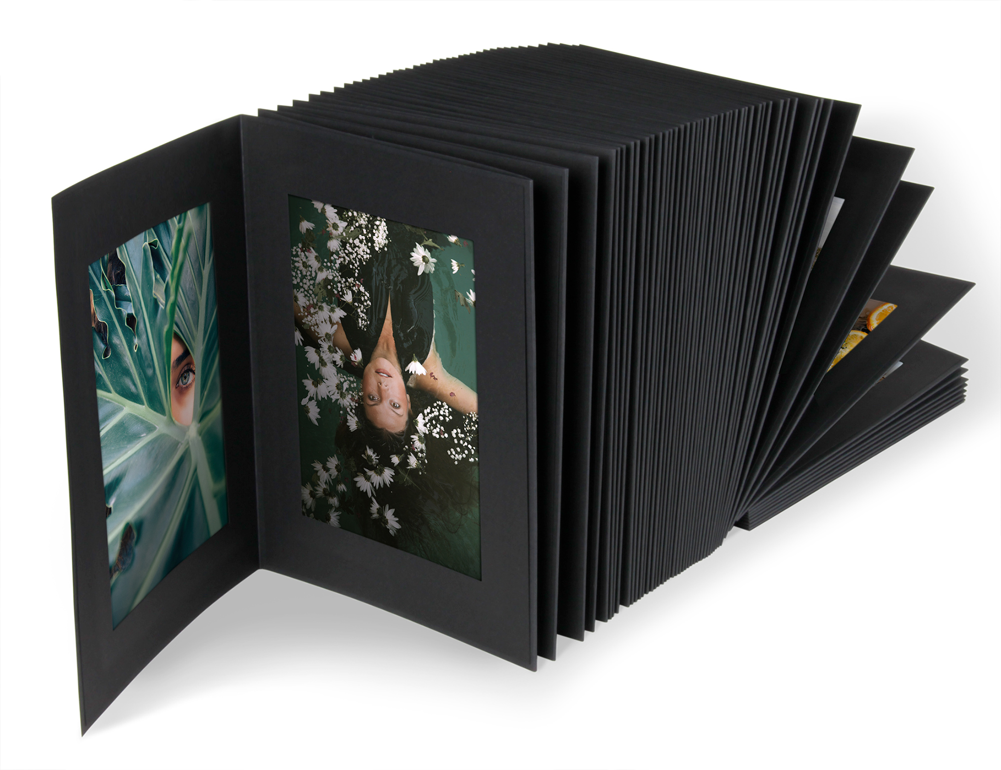 SL-201238-R Endlosleporello Leinen Schwarz / Leinen Schwarz für Bilder 9 x 13 cm (12,4 x 16,8 cm) Endlosleporello Leinen Schwarz / Leinen Schwarz für Bilder 9 x 13 cm (12,4 x 16,8 cm)