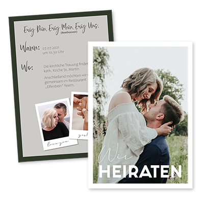 Hochzeitskarte "Olivegarden", DIN A6