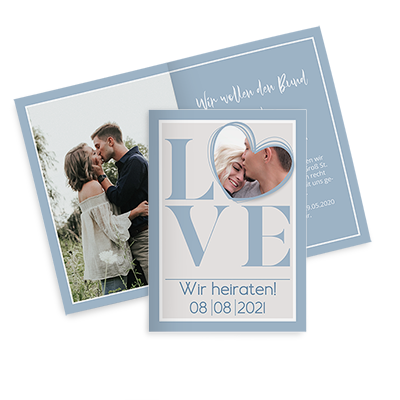 Klappkarte DIN A6 "Love is in the Air"